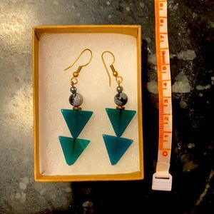 Green earrings